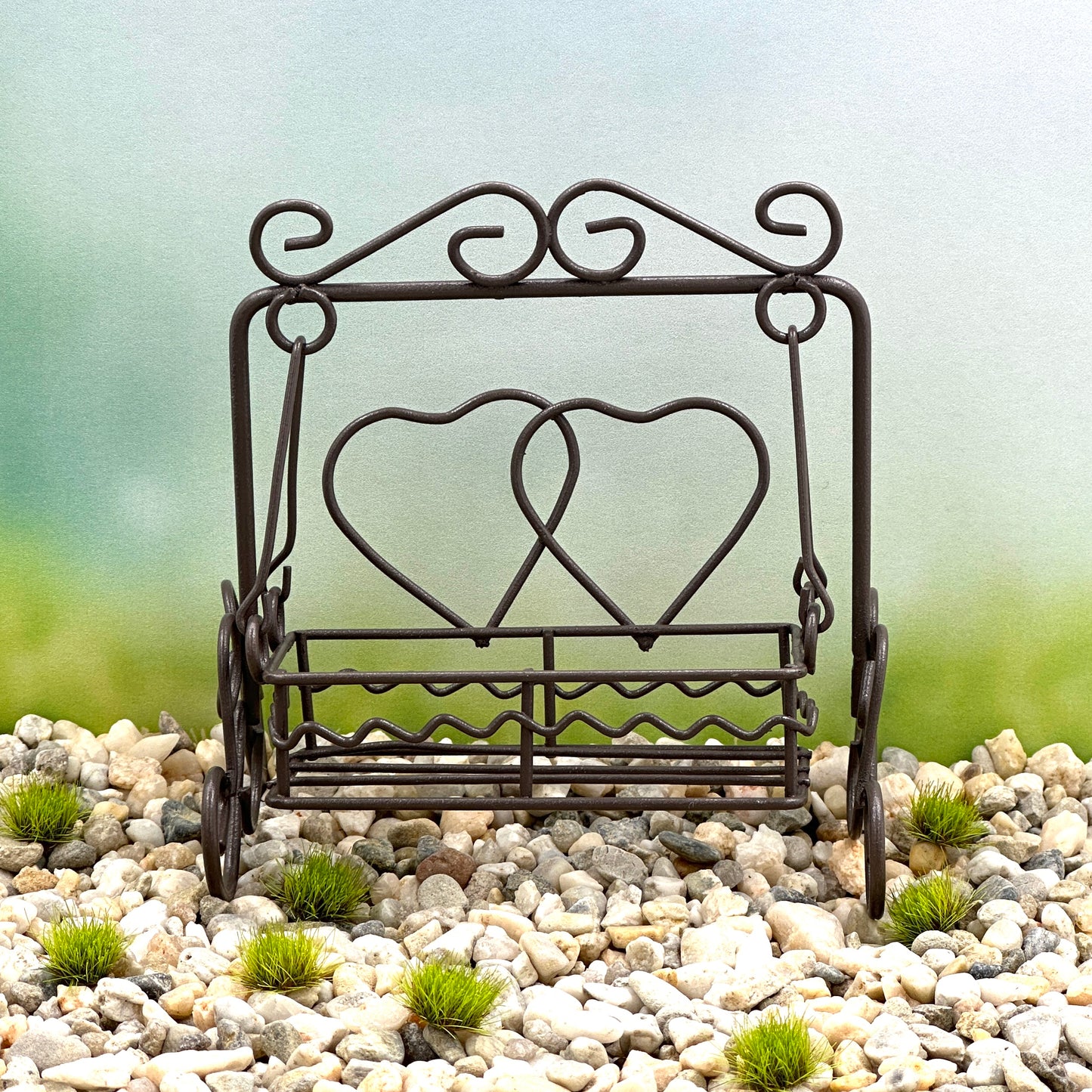 Metal Fairy Garden Swing Seat