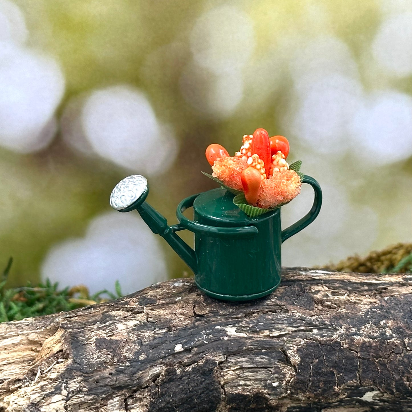 Little Metal Watering Can (With Flowers)