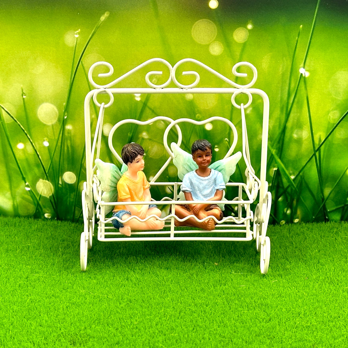 Metal Fairy Garden Swing Seat