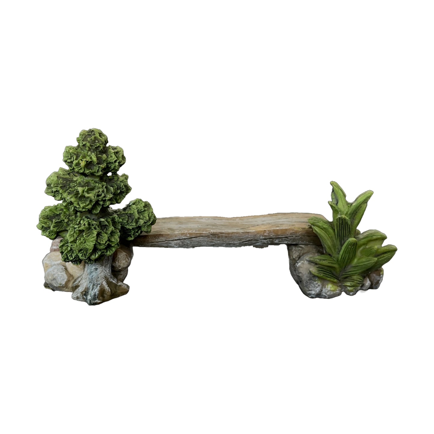 Fairy Garden Bridge with imitation plank and mini plants for fairy gardens