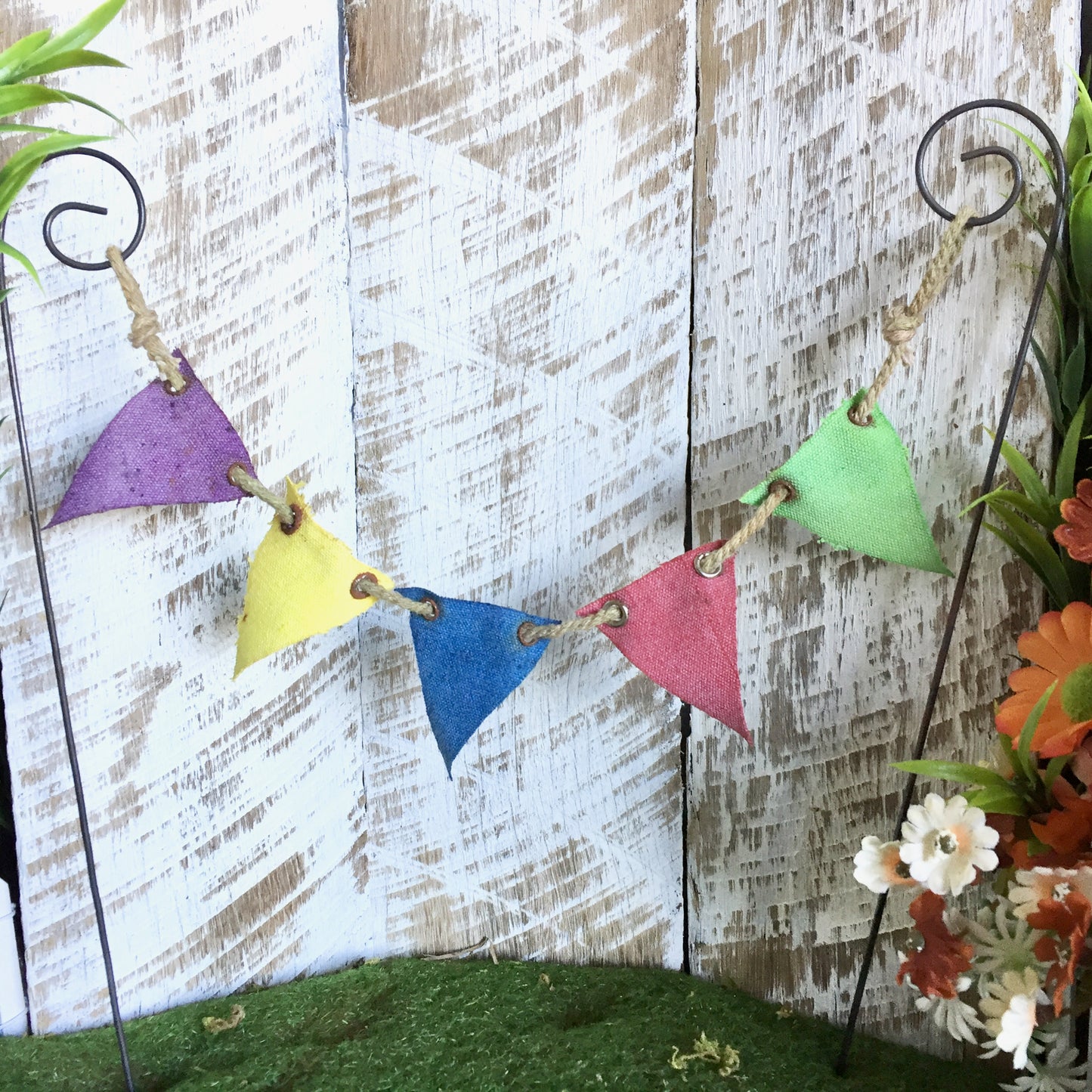 Fairy Garden Fabric Bunting Flags
