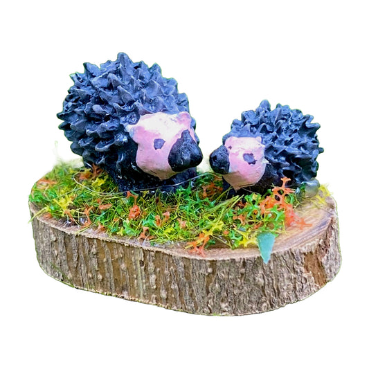 Fairy Garden Mother Hedgehog And Baby