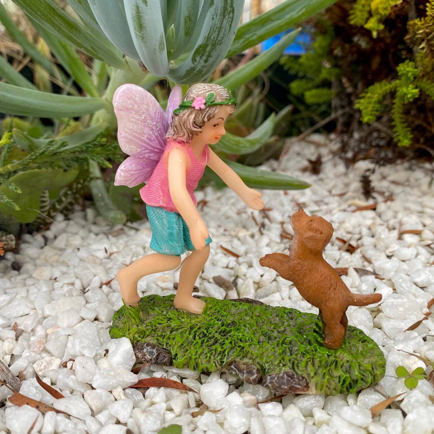 Fairy Sophie With A Puppy, Australian Fairy Gardens, Fairies