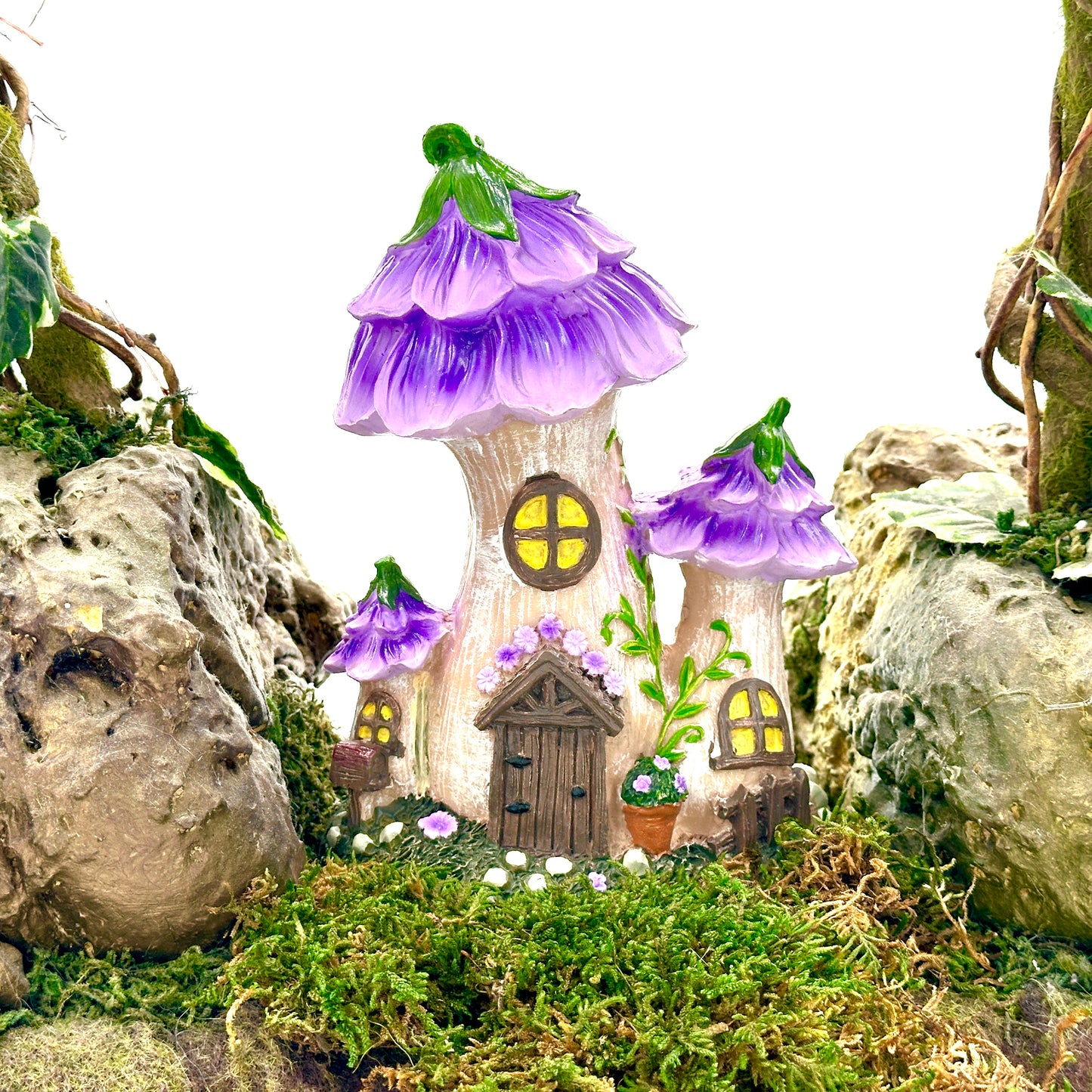 Flower Mushroom Fairy House, Australian Fairy Garden Product