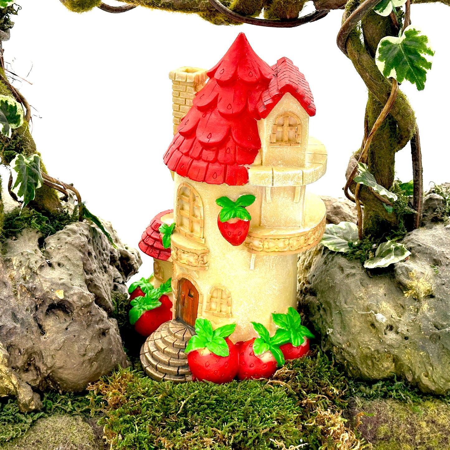 Strawberry Castle Fairy House