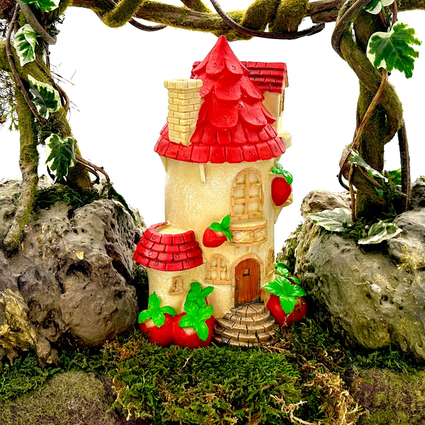 Strawberry Castle Fairy House