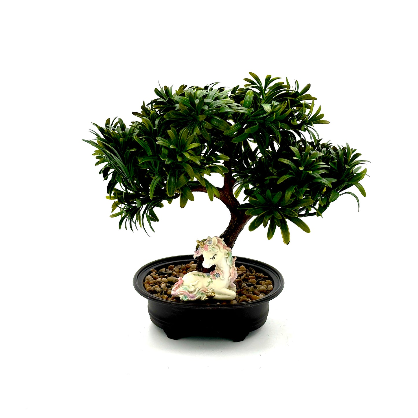 Artificial Bonsai Tree With Unicorn