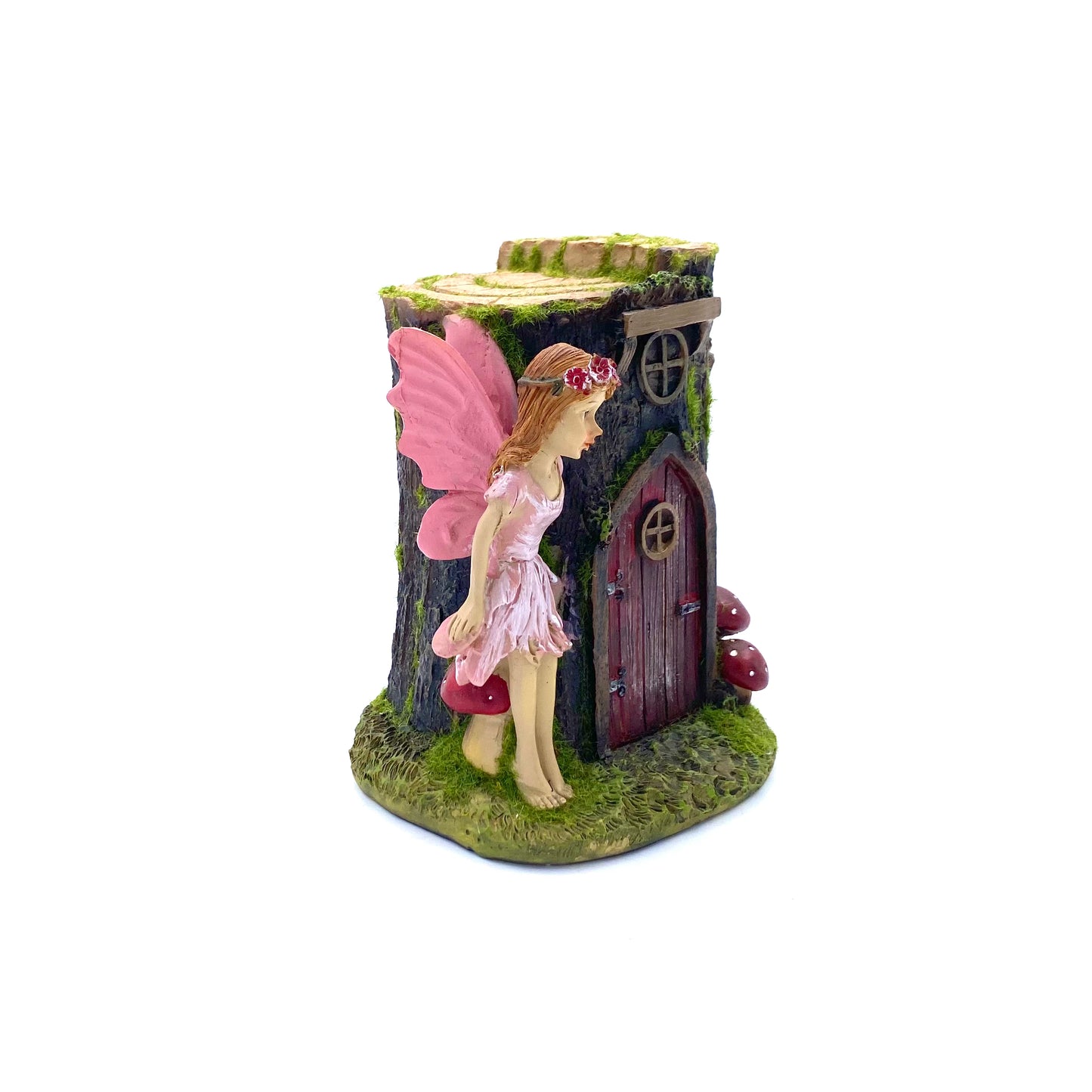 Tree Stump Cottage & Fairy (One Off Piece)