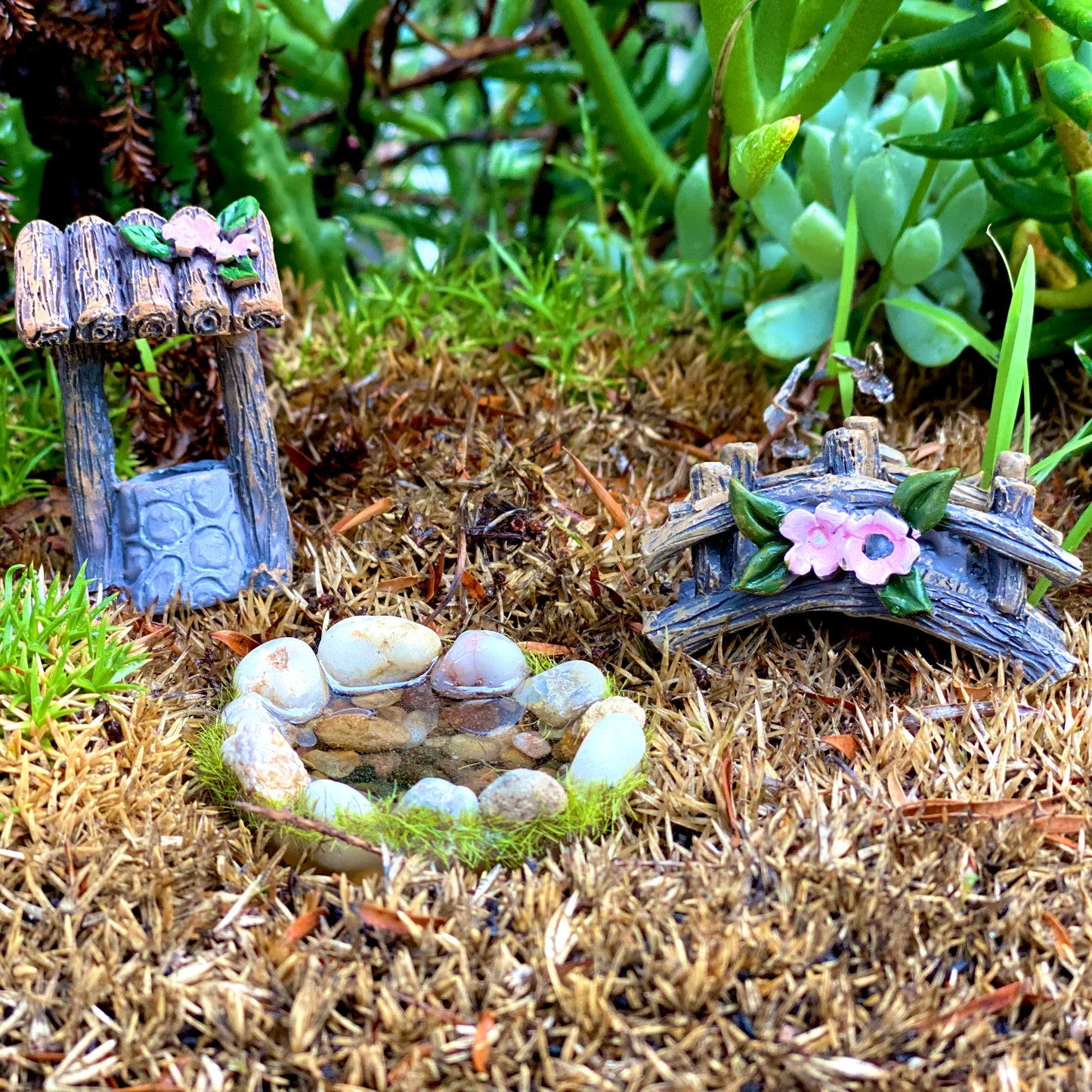 Little Mini Pond Set Fairy Garden Accessory