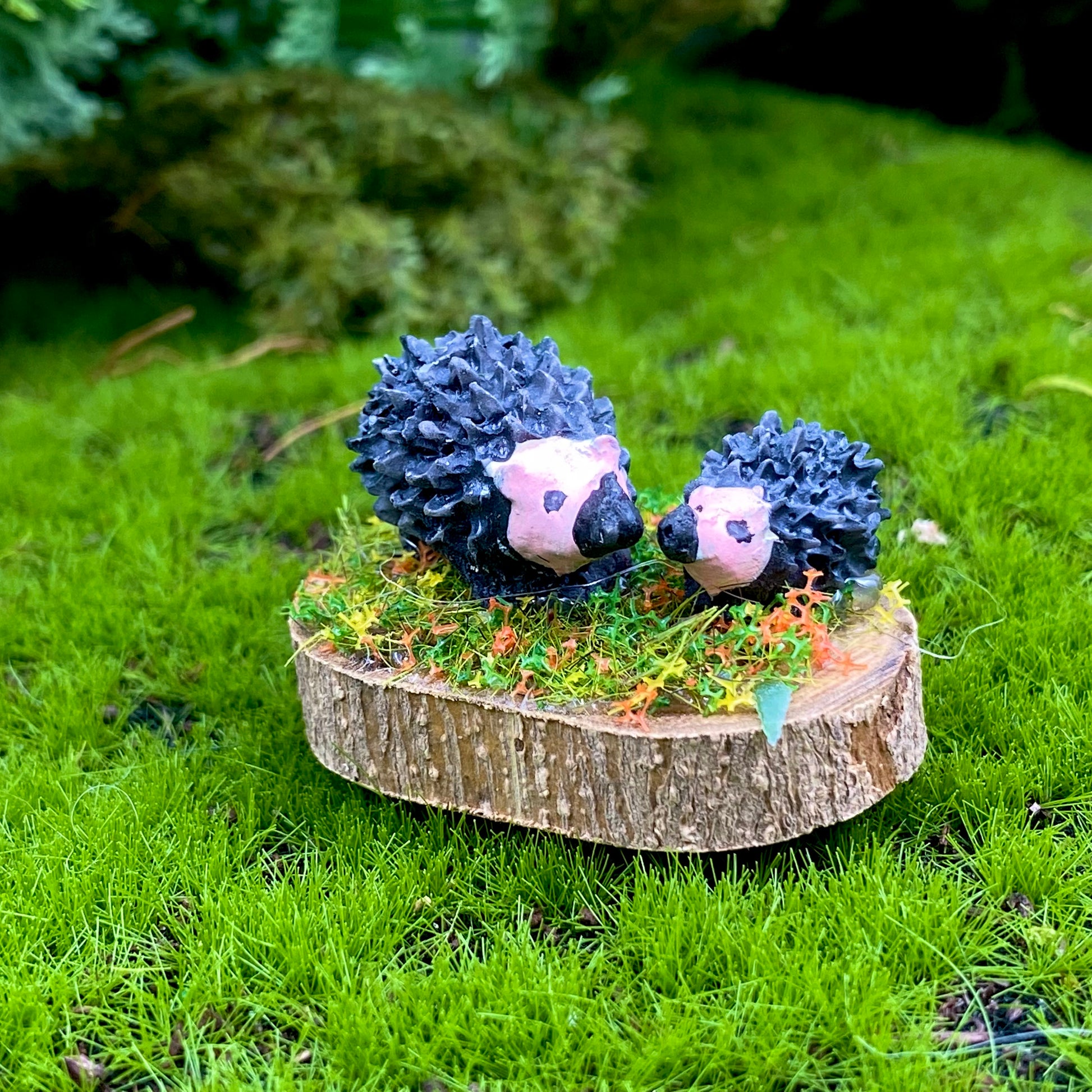 Fairy Garden Mother Hedgehog And Baby