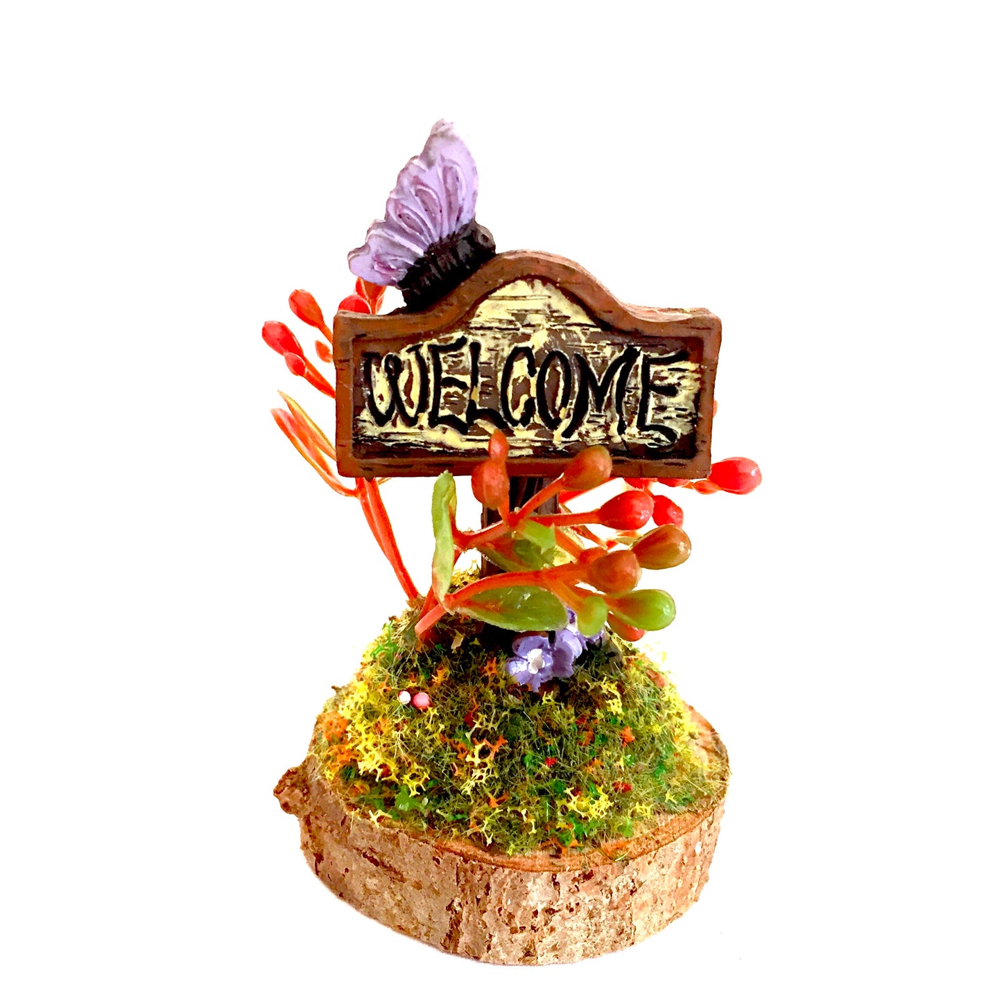 Fairy garden Welcome Signs With Butterfly