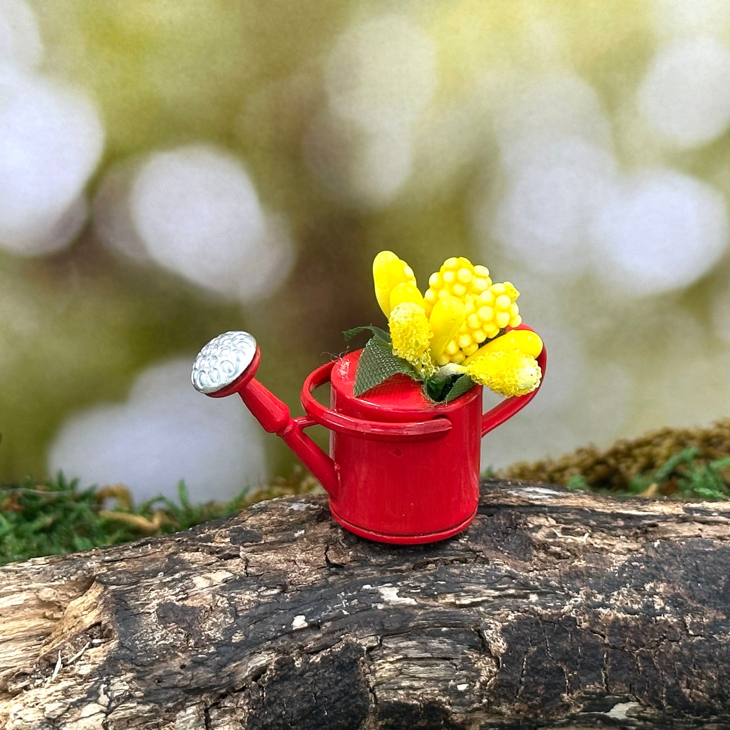 Little Metal Watering Can (With Flowers)