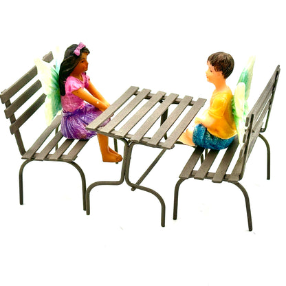 Metal Table & bench Seats