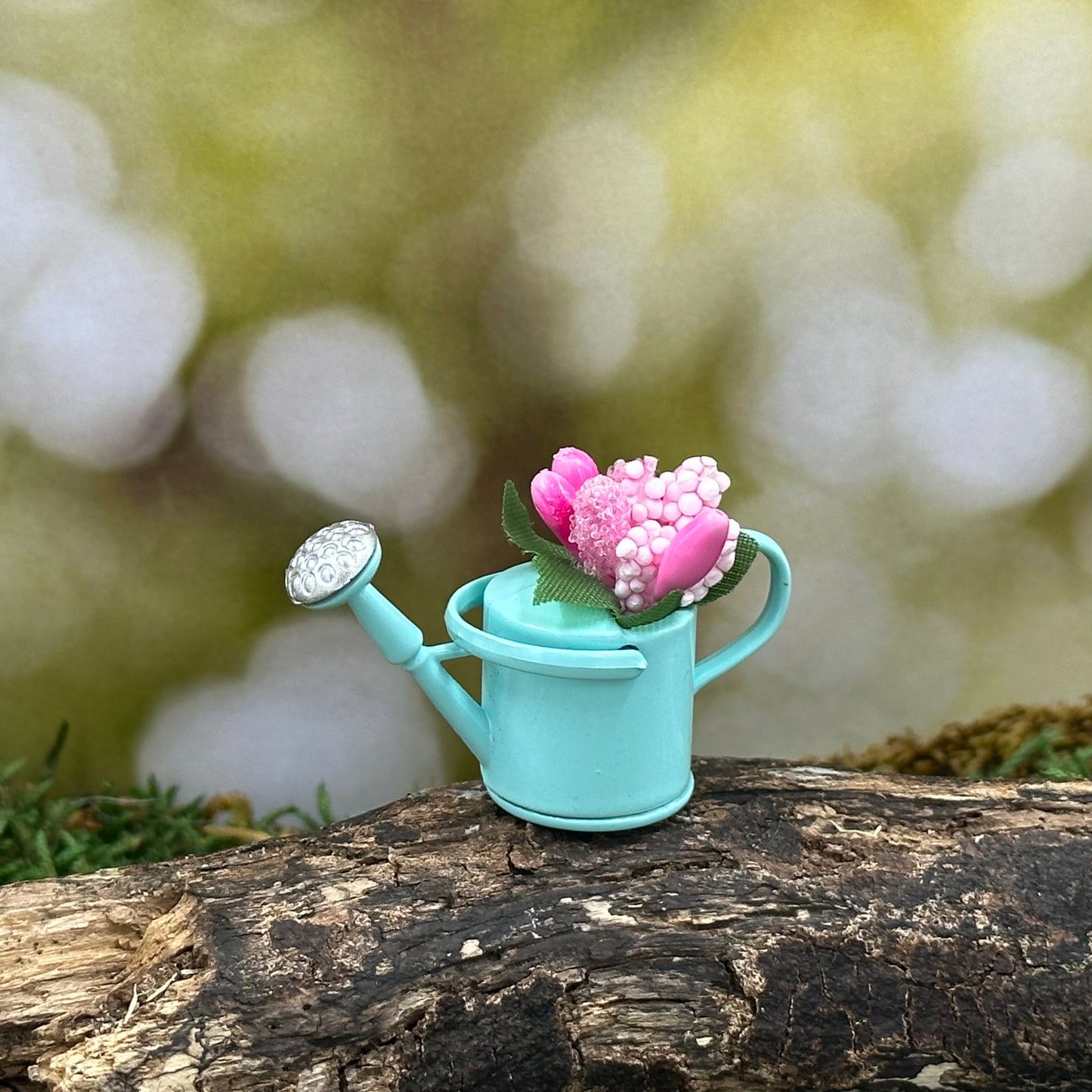 Little Metal Watering Can (With Flowers)