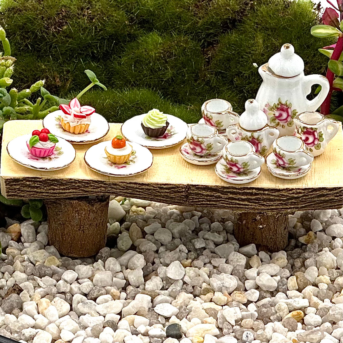 Miniature Fairy Tea Set For 4