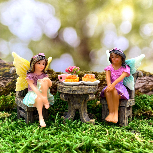 Breakfast With Mia And cherish (Set), Australian Fairy Garden Products, Fairies 