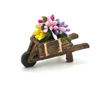 Fairy Garden Rustic Wheelbarrow