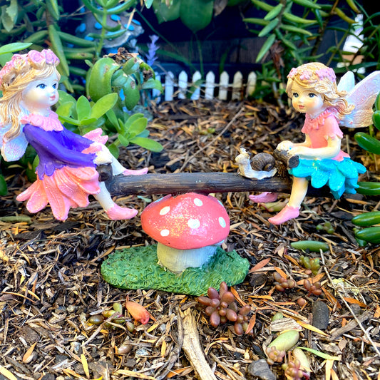 Fairies On A See Saw, Australian Fairy Gardens, Fairies