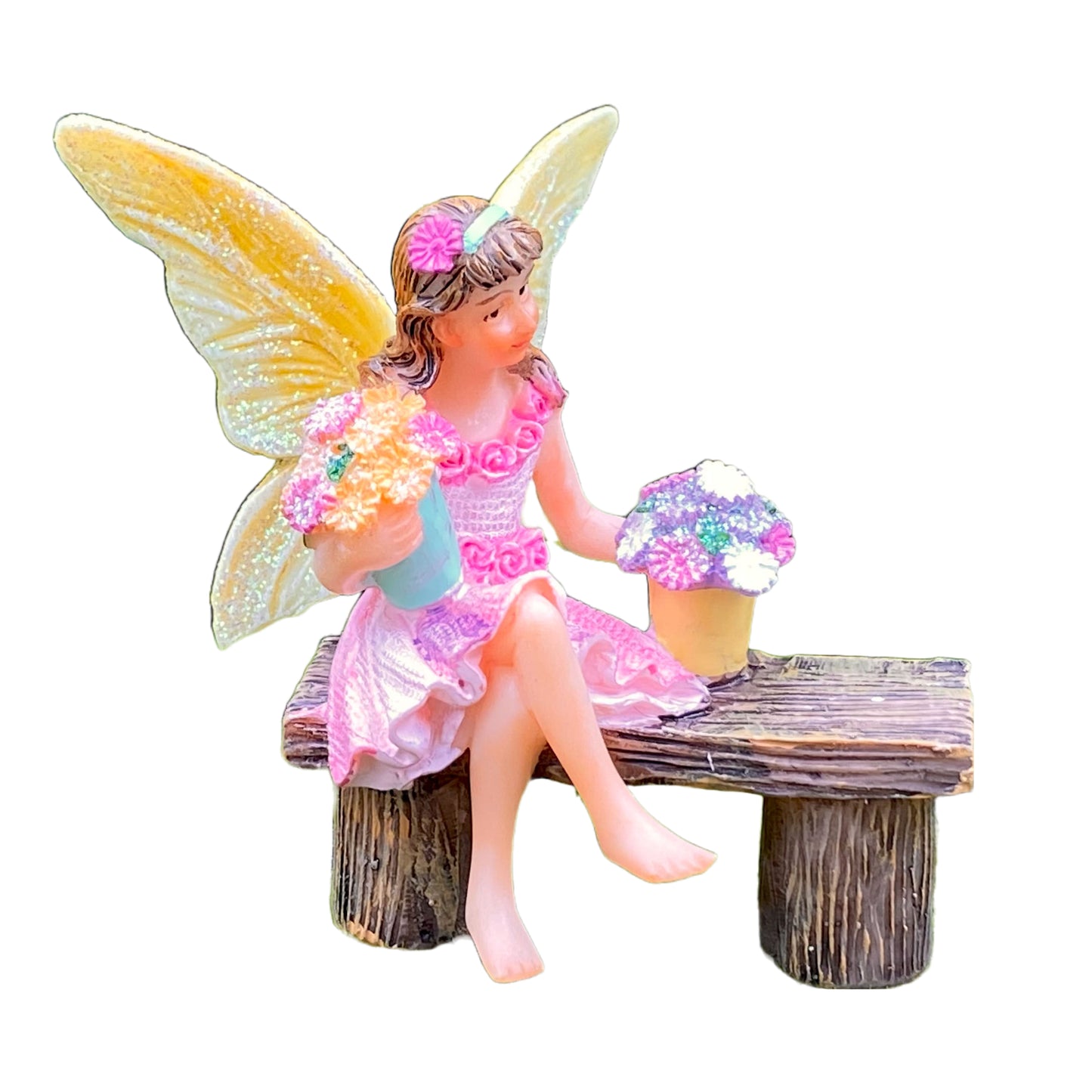 Fairy Isabelle On A Bench Seat, Australian Fairy Gardens, Fairies