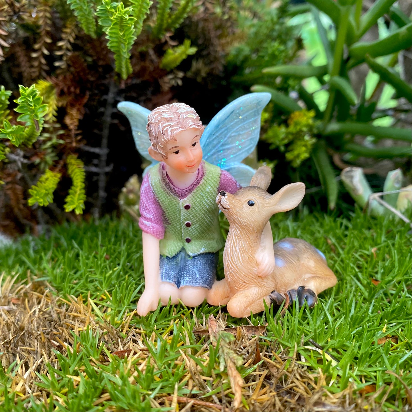Fairy Ethan With A Deer, Australian Fairy Gardens, Fairies