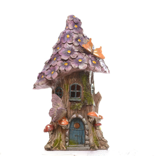 Fairy Garden Tree House with Flowers and Solar Powered Lights from Steph the Fairy Maker in Australia