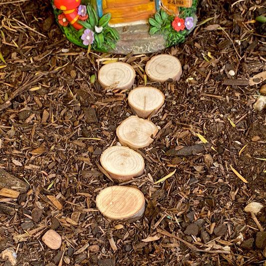 Fairy Garden hand made wooden stepping stones | Fairy Garden accessory | Made in Australia