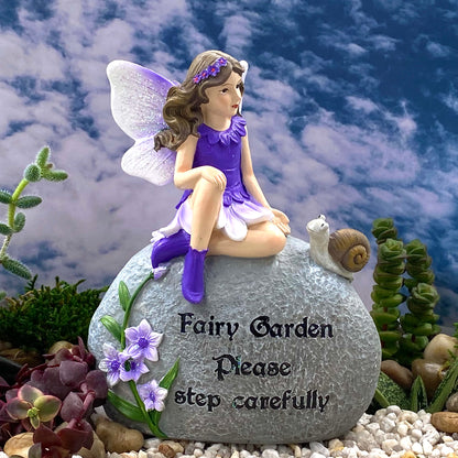 Fairy On A Rock Sign, Australian Fairy Garden Products, Fairies