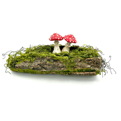 Mushrooms On A Mossy Log
