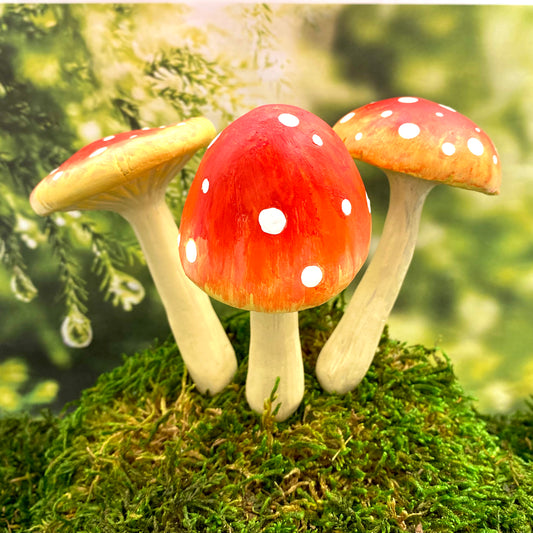 Large Orange Mushrooms, Australian Fairy Gardens,Mushrooms