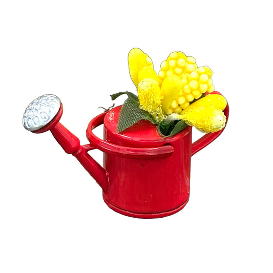 Little Metal Watering Can (With Flowers), Australian Fairy Garden Products