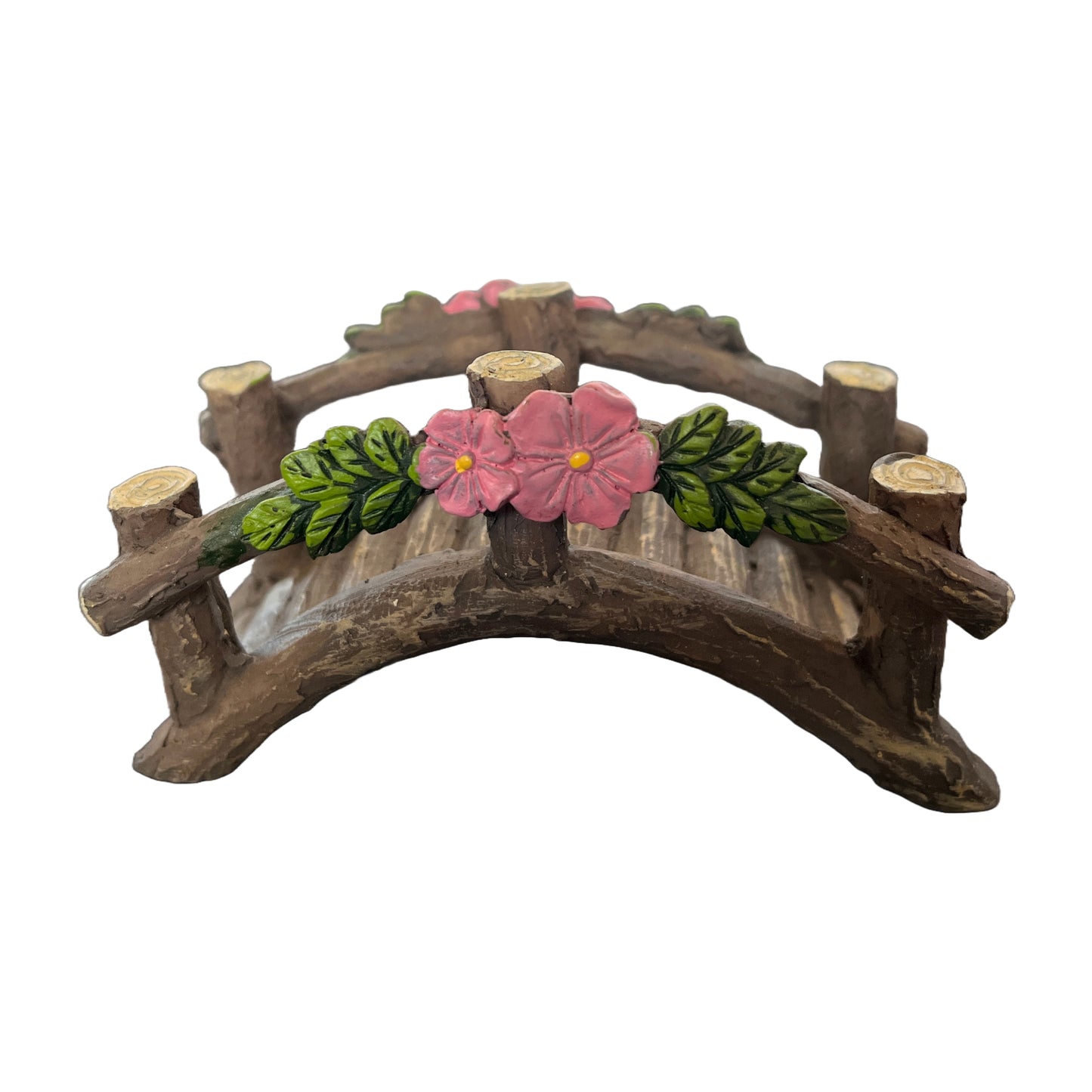 Resin Wood Like Fairy Garden Bridge