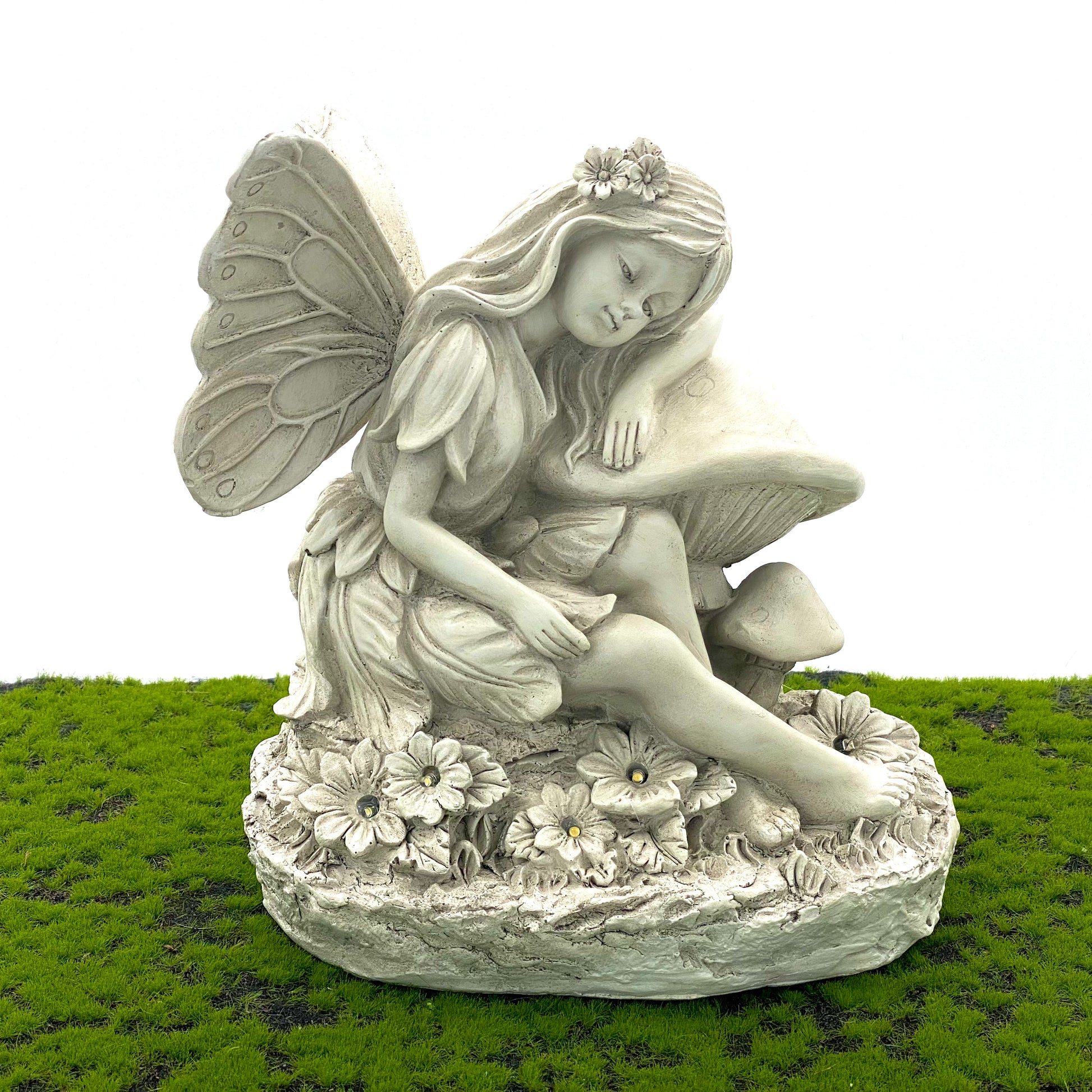 Solar Garden Fairy With Mushroom