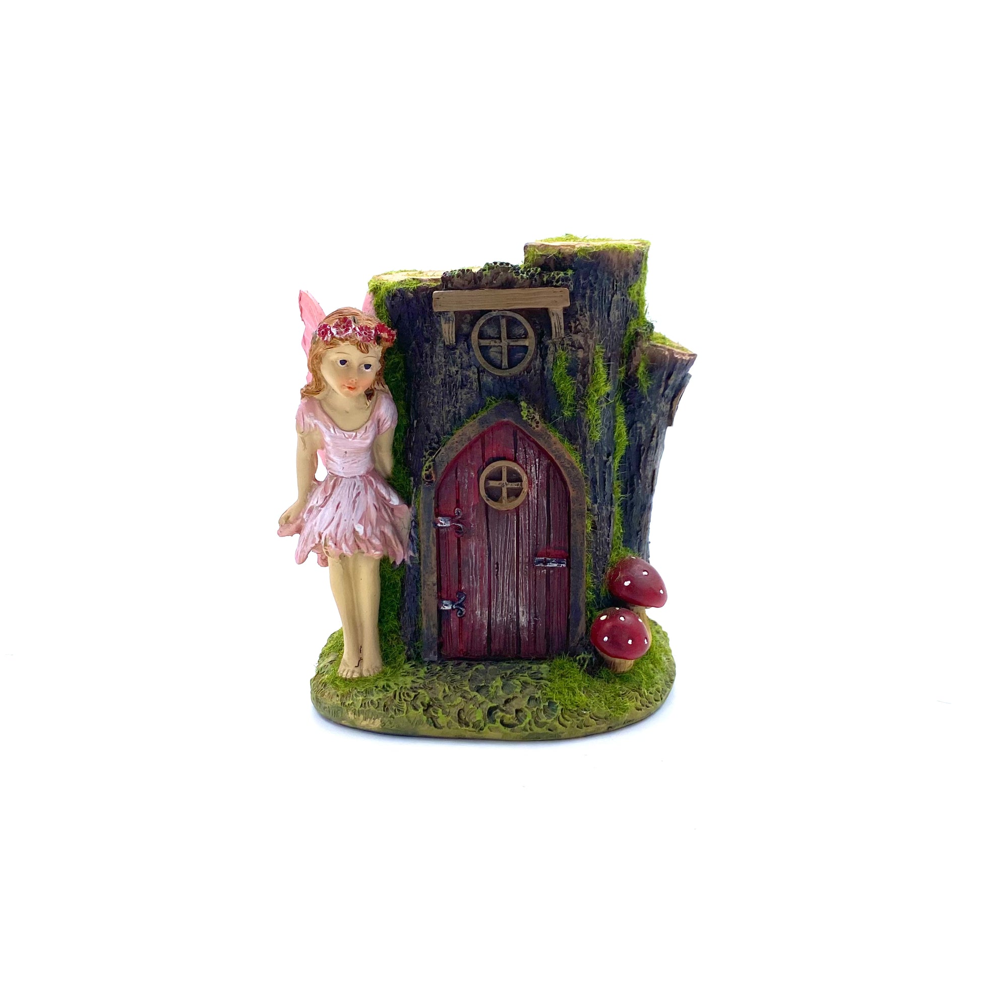 Tree Stump Cottage & Fairy (One Off Piece), Australian Fairy Gardens, Fairy Houses