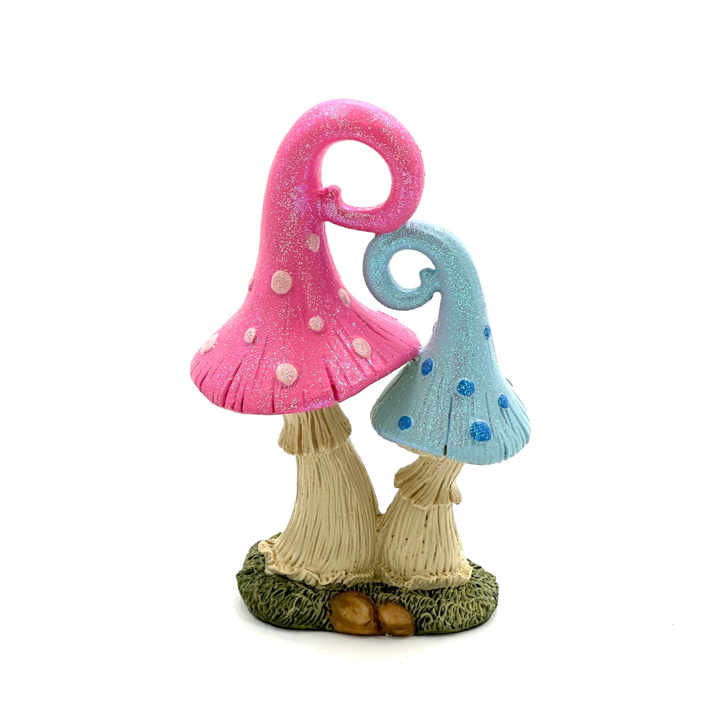 Twin Pastel Fairy Mushrooms, Australian Fairy Garden Product