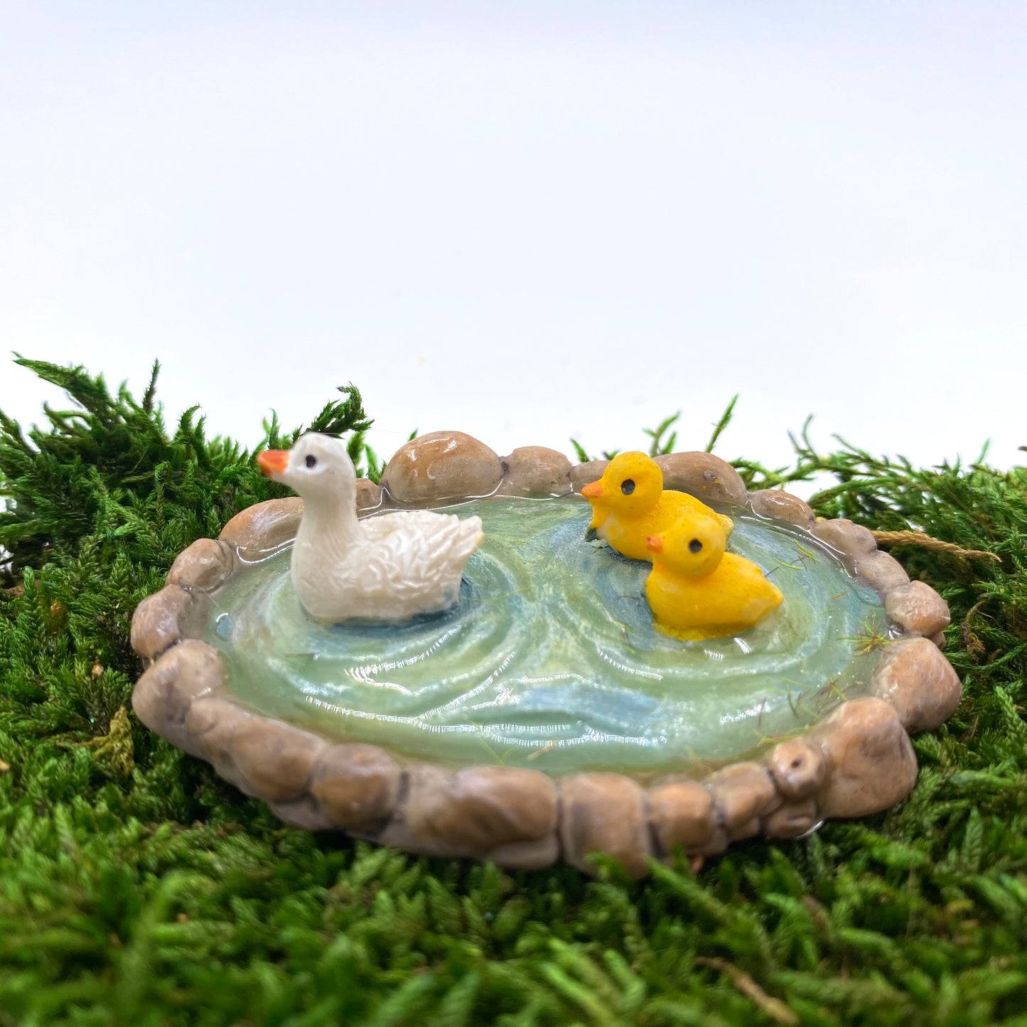 Fairy Garden Pond with miniature ducks
