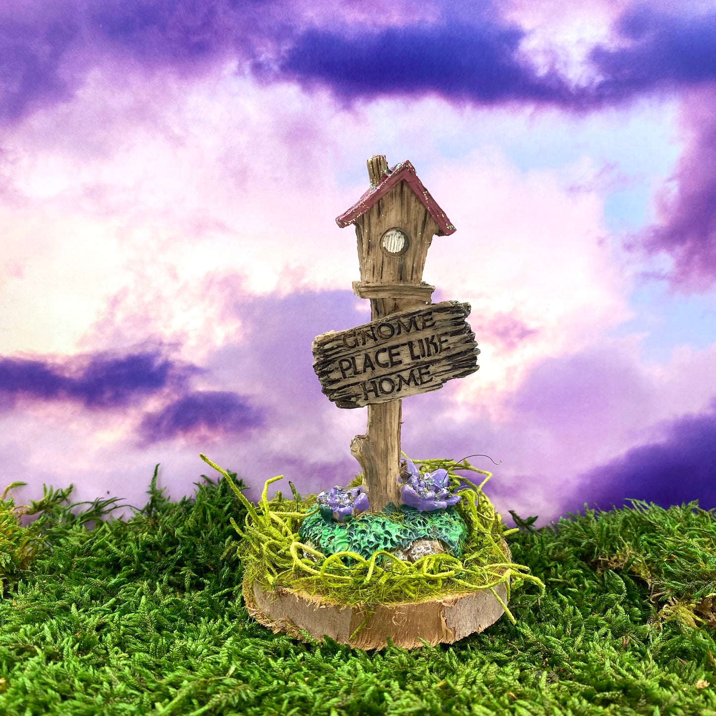 Gnome Place Like Home Fairy Garden Sign