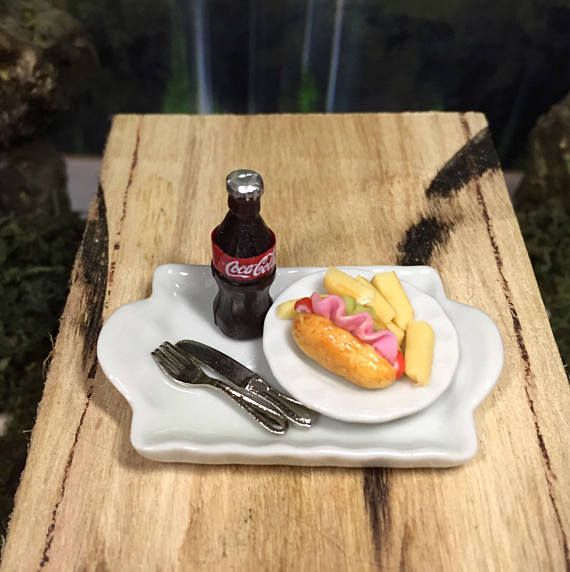 Miniature Fairy Hot Dog Meal from Steph the Fairy Maker in Australia