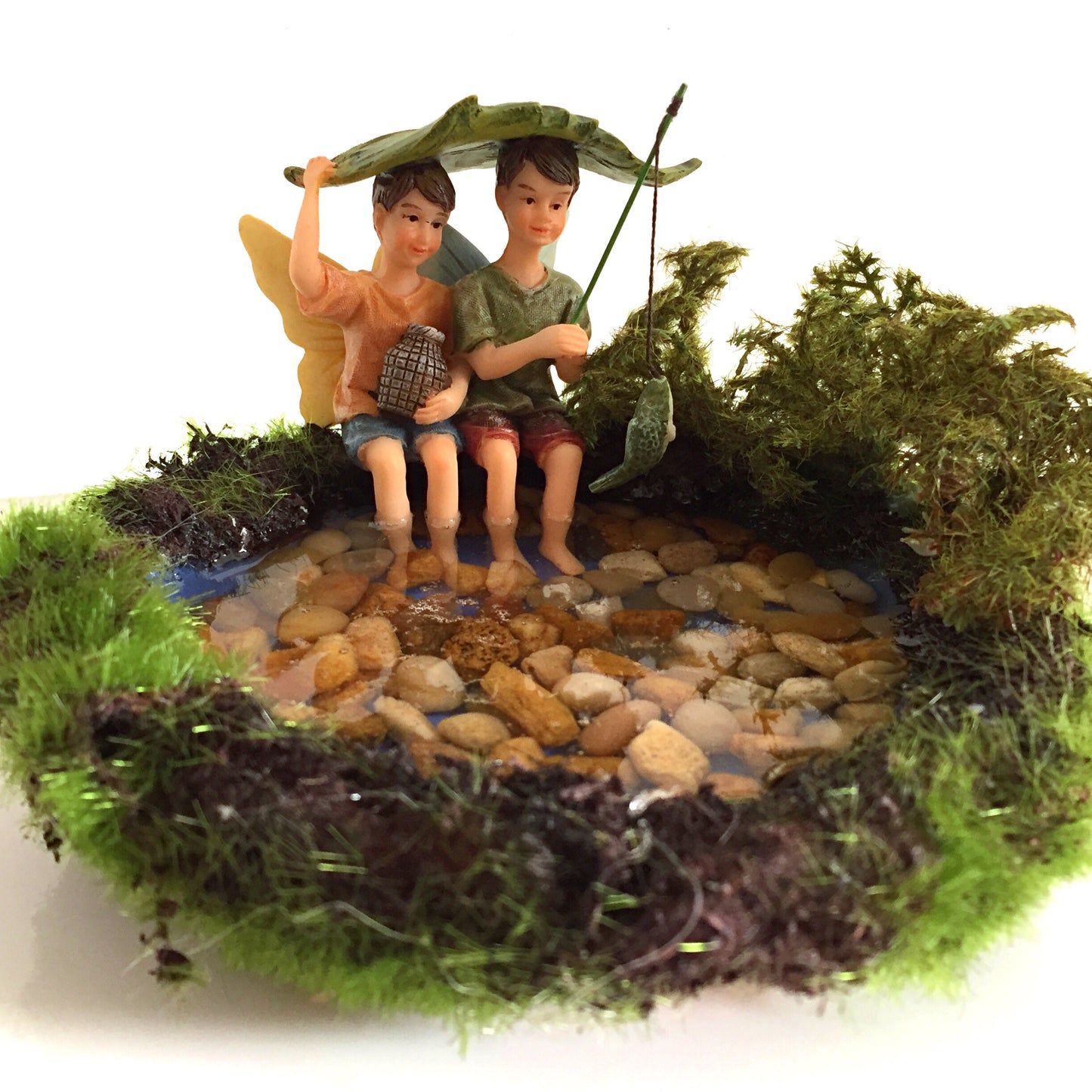 Fishing Boy Fairies In A Pond