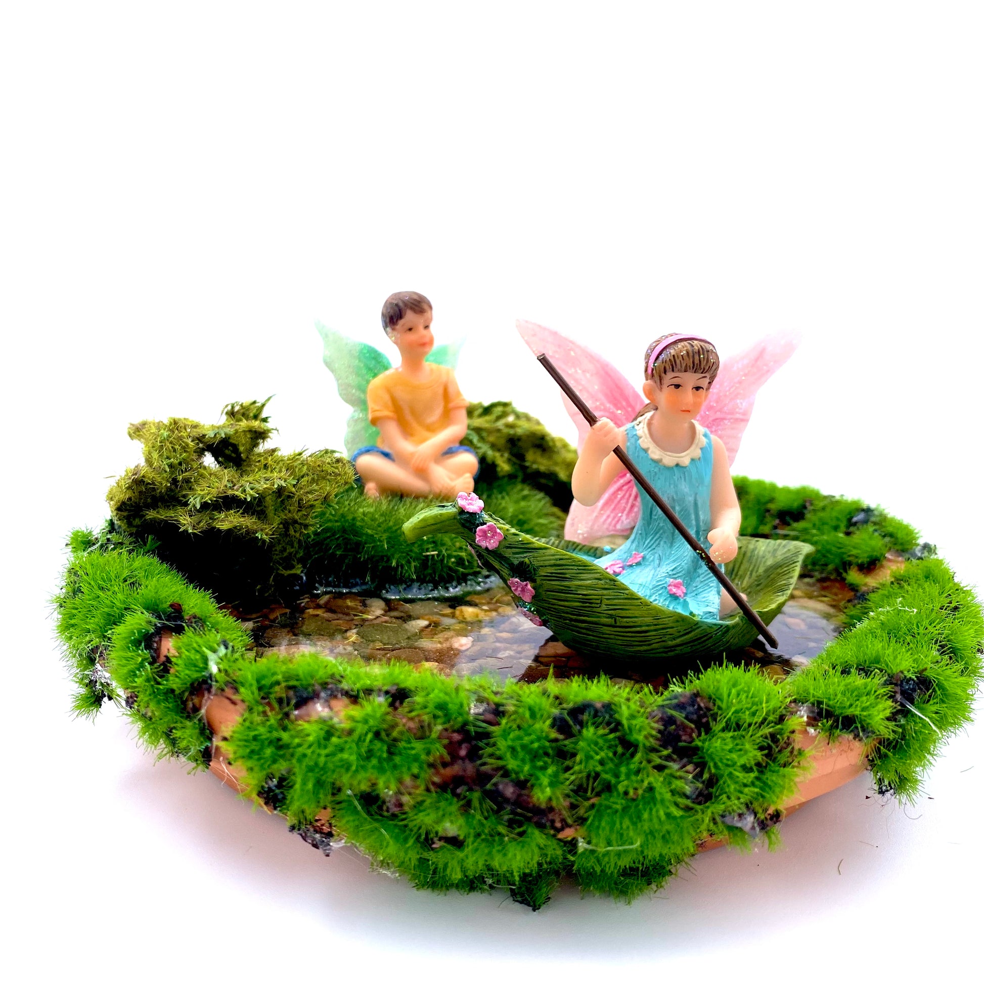 Rowing In The Pond Fairy Garden Decoration