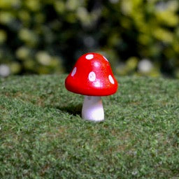 Wooden Bright Fairy Garden Mushrooms