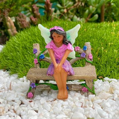 Fairy Garden Floral Bench Seat