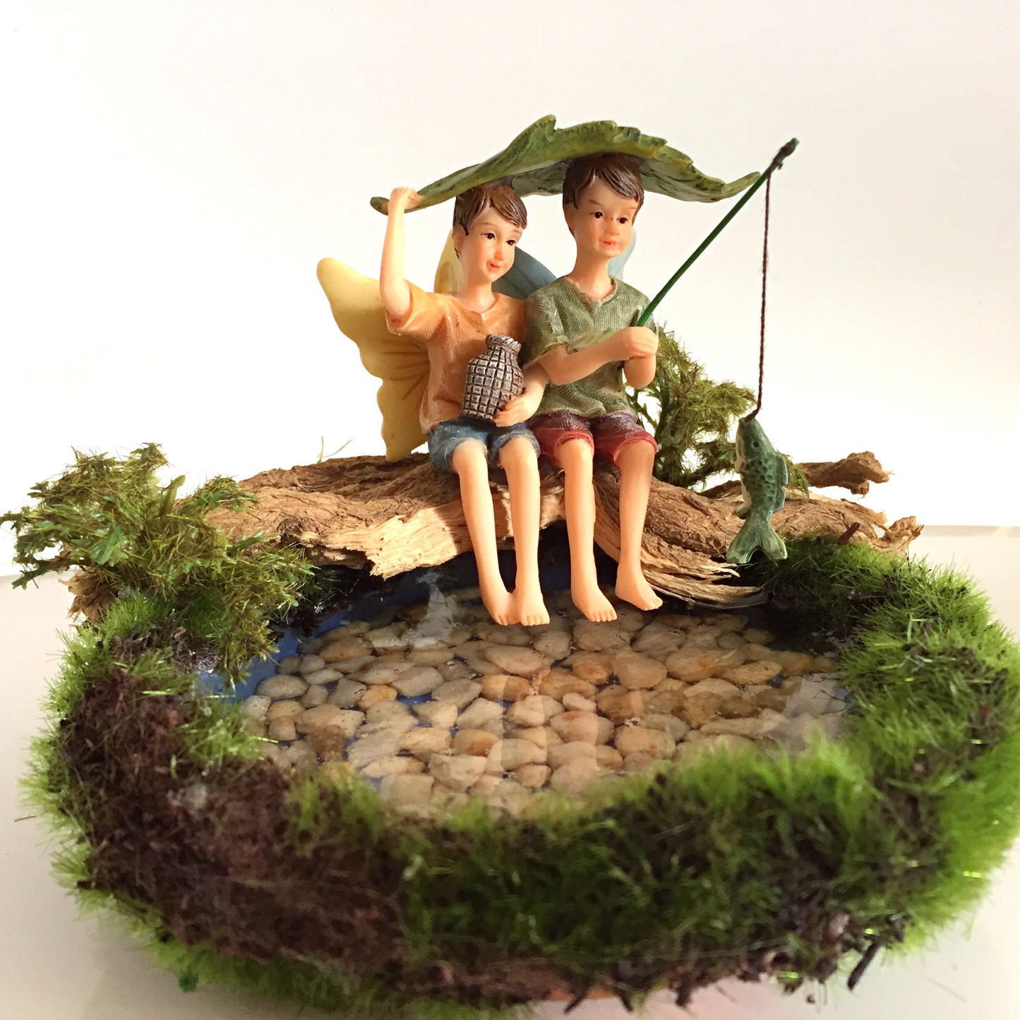 Fishing Boy Fairies In A Pond