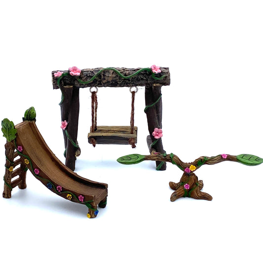 Fairy Garden Resin Playground Set