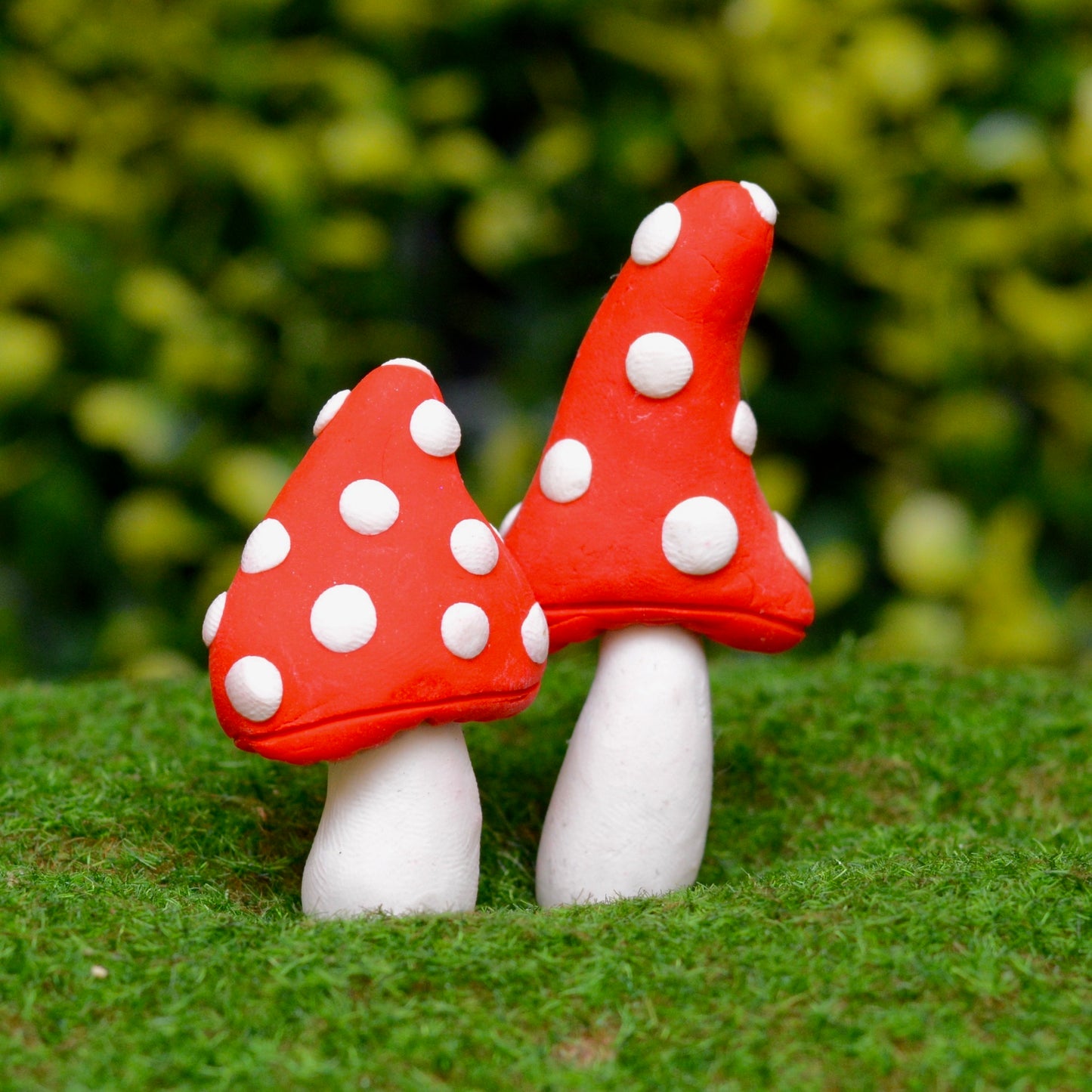 Fairy Garden Red and White whimsical Mushrooms