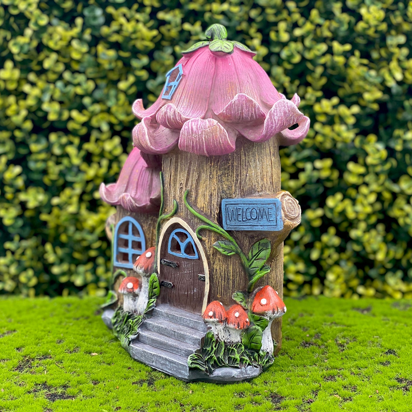 Fairy Garden Tree Stump Flower House