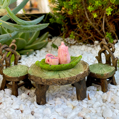 Fairy Garden Enchanted Furniture With Tea Set