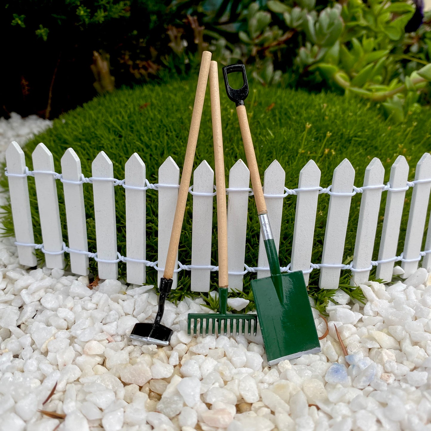 Miniature Fairy Garden Metal Garden Tool Set