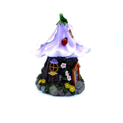 Purple Solar Flower Fairy House