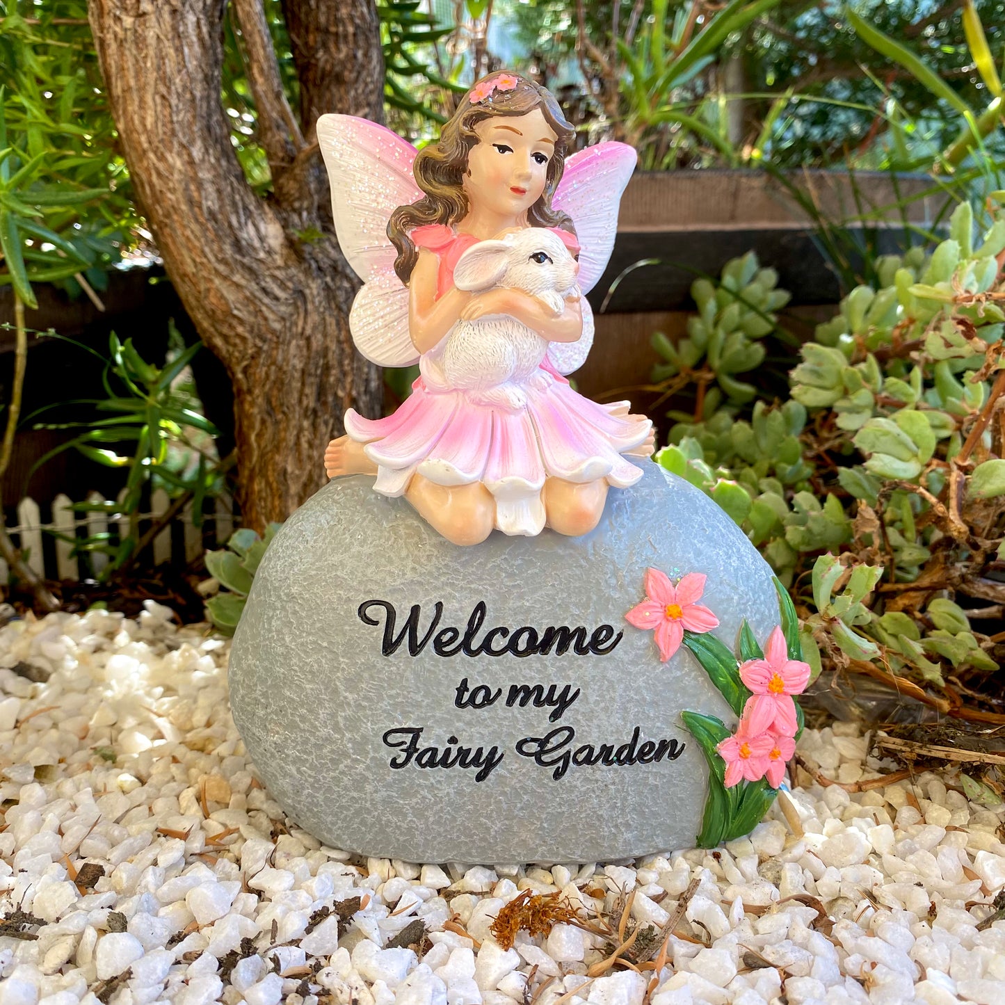 Fairy On A Rock Sign, Australian Fairy Gardens,Fairy