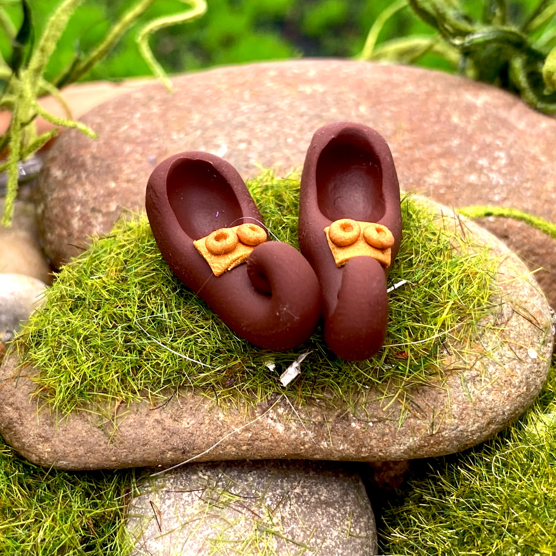 Fairy Garden Pixie Shoes On A Rock - Main Image